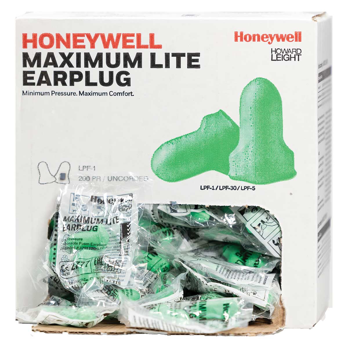 Honeywell Howard Leight MAXIMUM LITE® Earplugs, 200 pairs