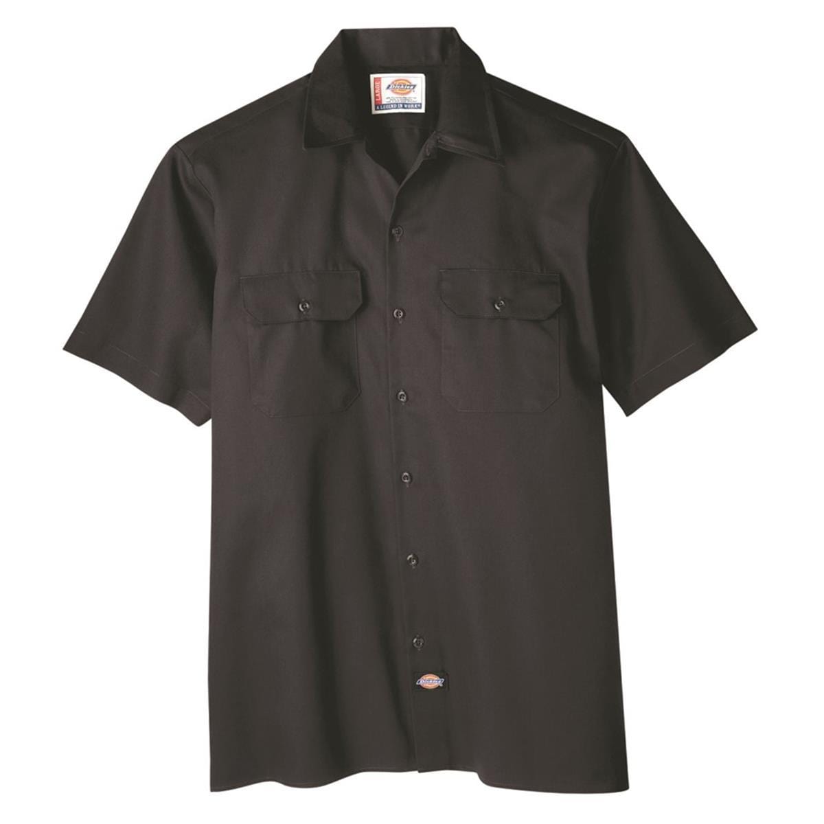 Black Dickies Short Sleeve Button Down Work Shirt