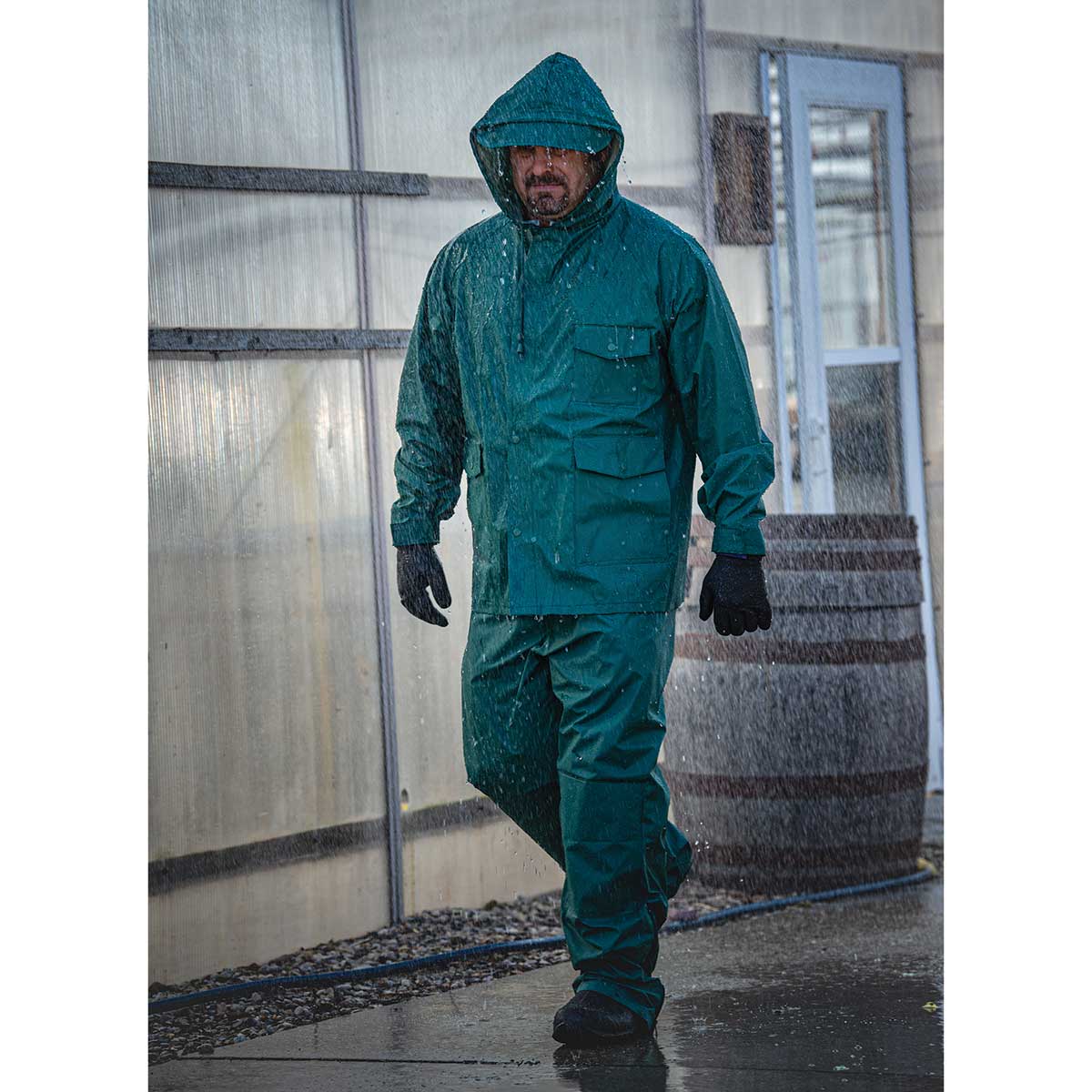 Zeel Water Fighter Rain Coat for Men Waterproof Raincoat with Pants  Polyester PVC Reversible Double Layer