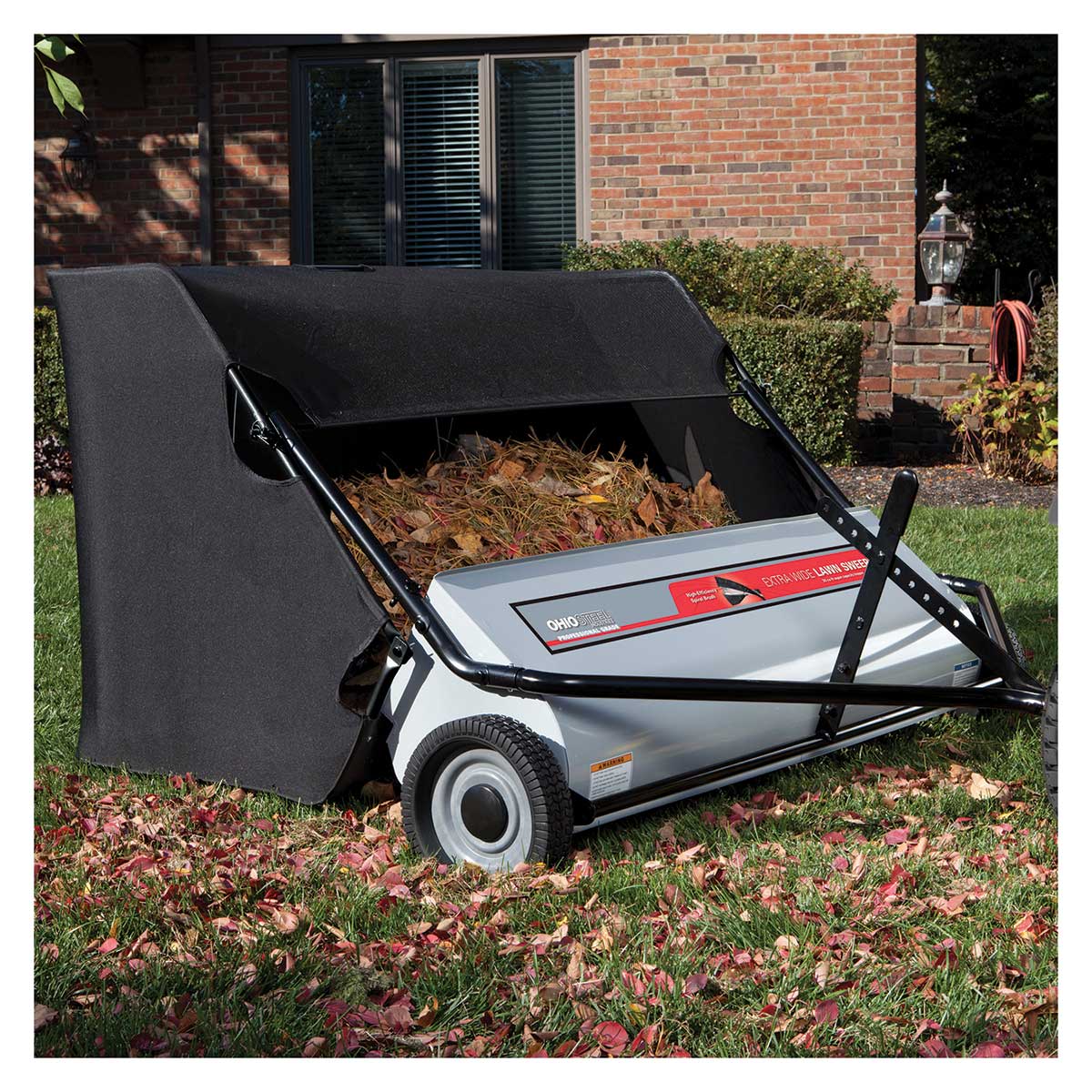 OHIO STEEL INDUSTRIES Pull-Behind, Heavy-Duty Lawn Sweeper