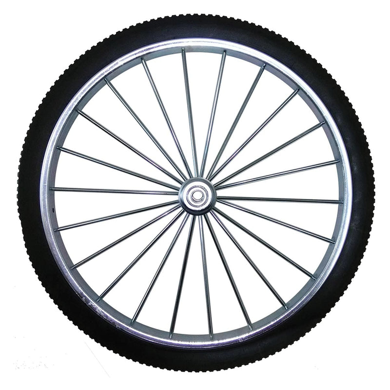 Polyurethane (Solid) Cart Tire Wheel Assembly, 26" x 2.125" with 1/2" Bearing