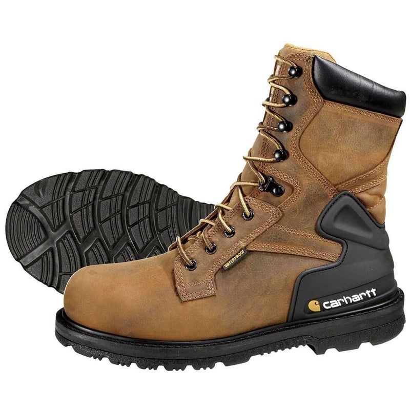 Carhartt 8"H Steel Toe Bison Waterproof Work Boots