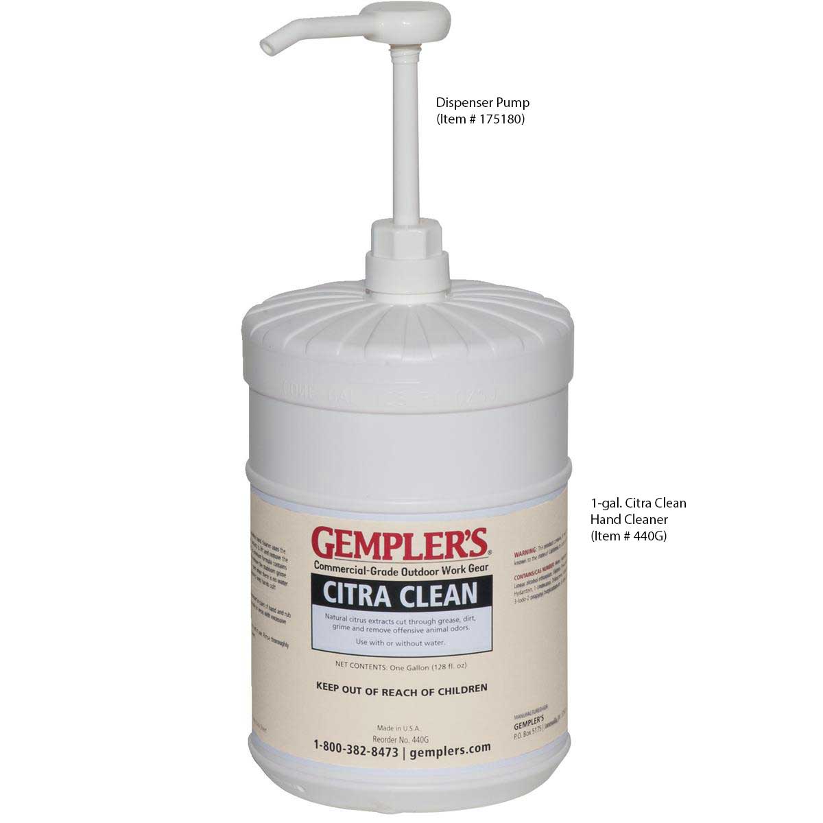 Gemplers Dispenser Pump for 1-gal. Citra Clean Hand Cleaner