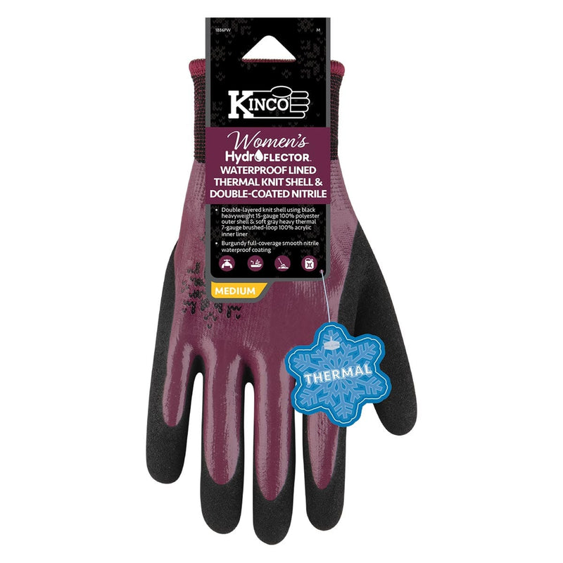 Kinco Women's HydroFlector Waterproof Glove, Nitrile Palm