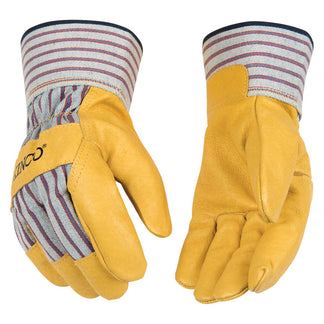 Kinco Unlined Leather Work Gloves with Safety Cuff | Gemplers
