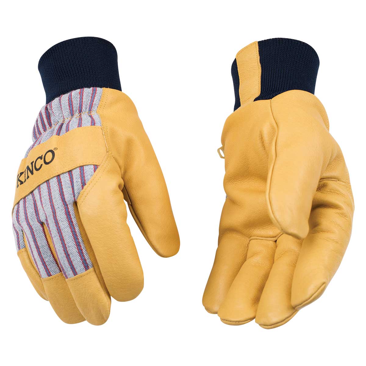 Kinco 1927KW Premium Grain Pigskin Lined Work Gloves with Knit Wrist