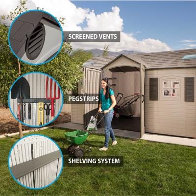 Lifetime 15 Ft. x 8 Ft. Outdoor Storage Shed (Dual Entry)