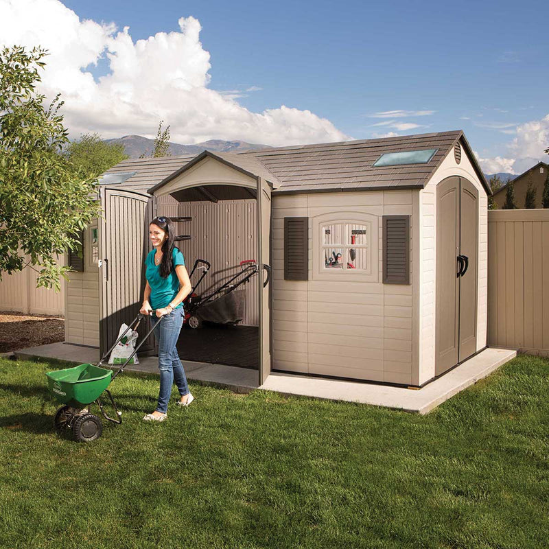 Lifetime 15 Ft. x 8 Ft. Outdoor Storage Shed (Dual Entry)