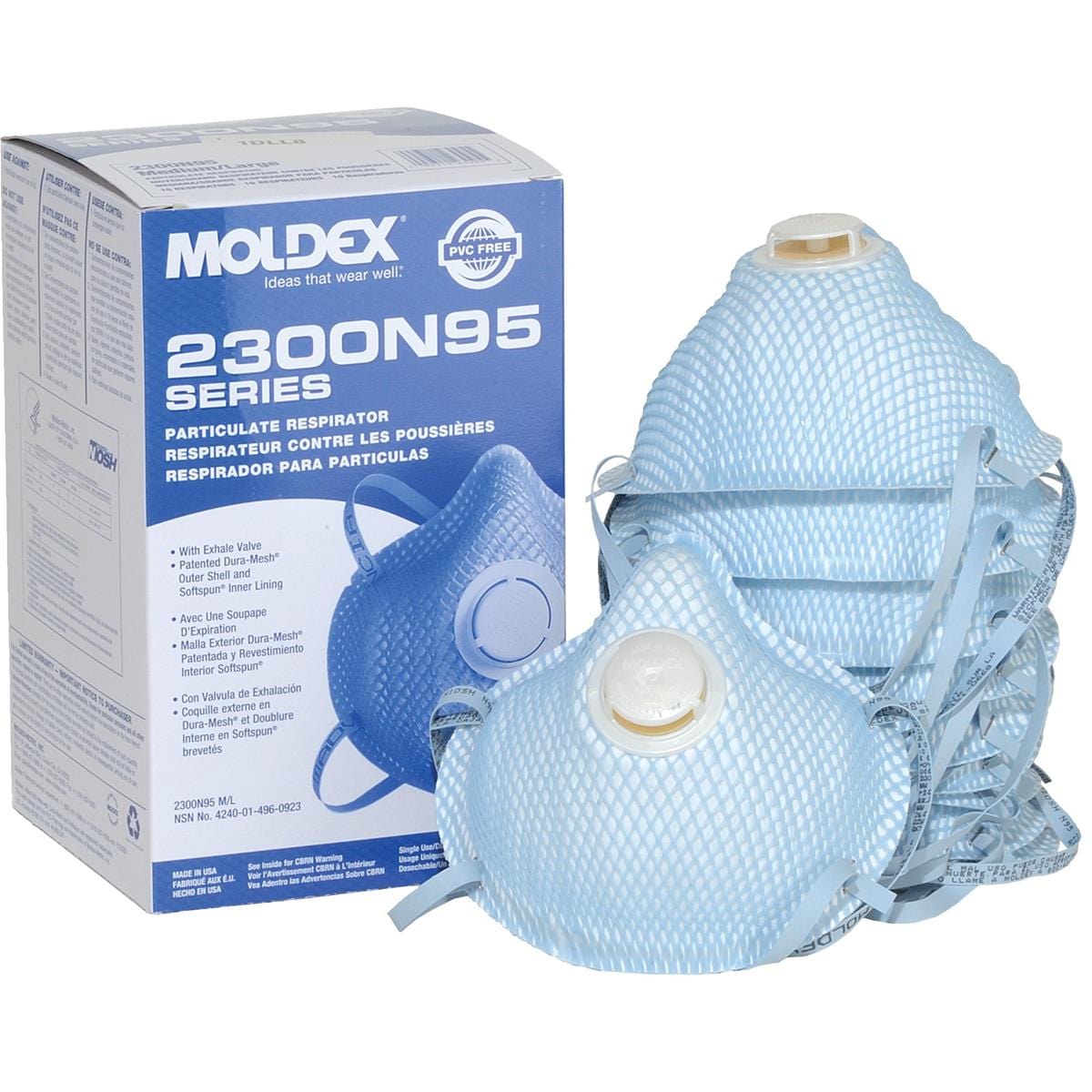 MOLDEX 2300 N95 Respirators With Exhale Valve