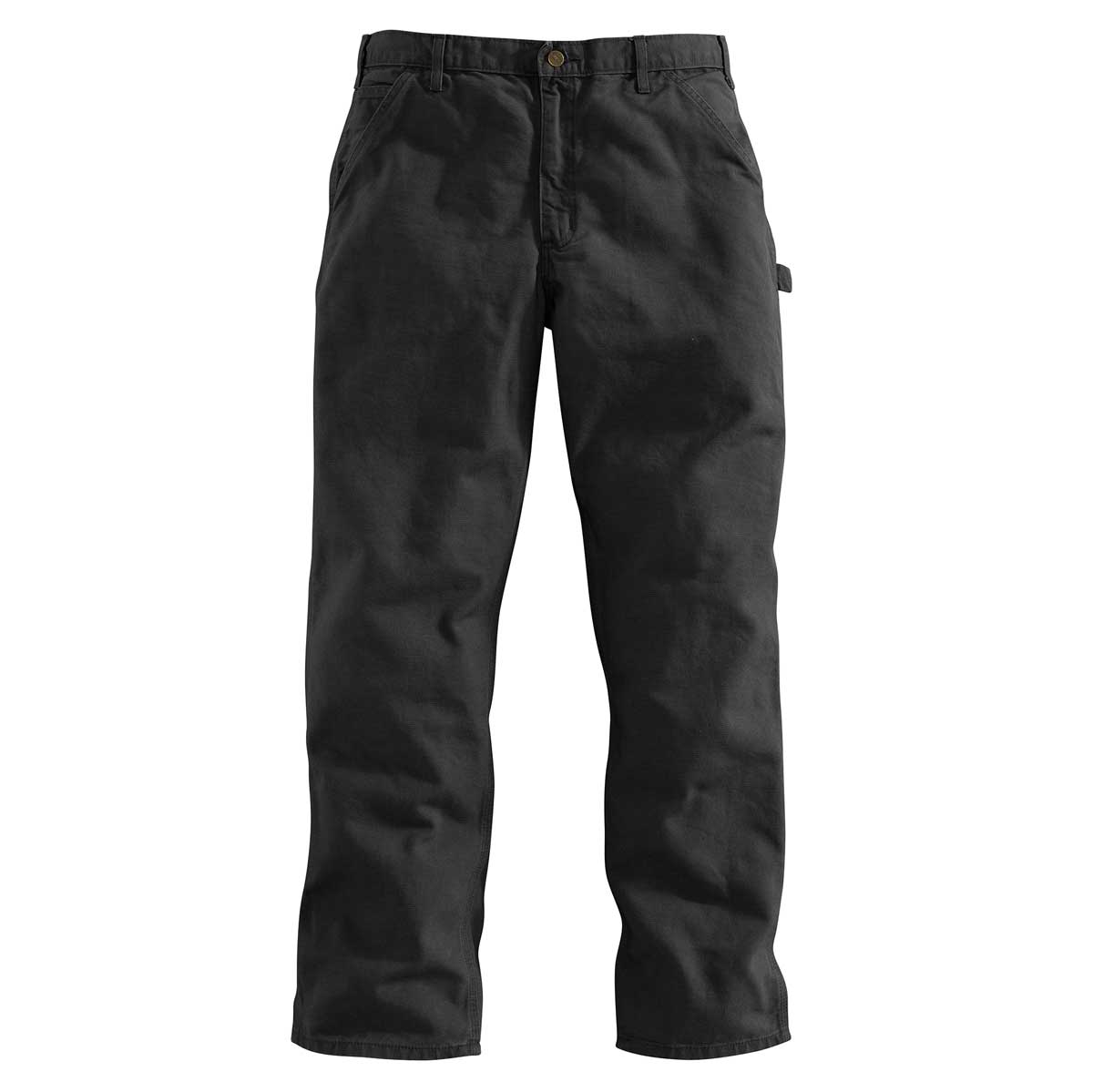 Black Carhartt Loose Fit Washed Duck Utility Work Pant, Waist Sizes 34"-38"