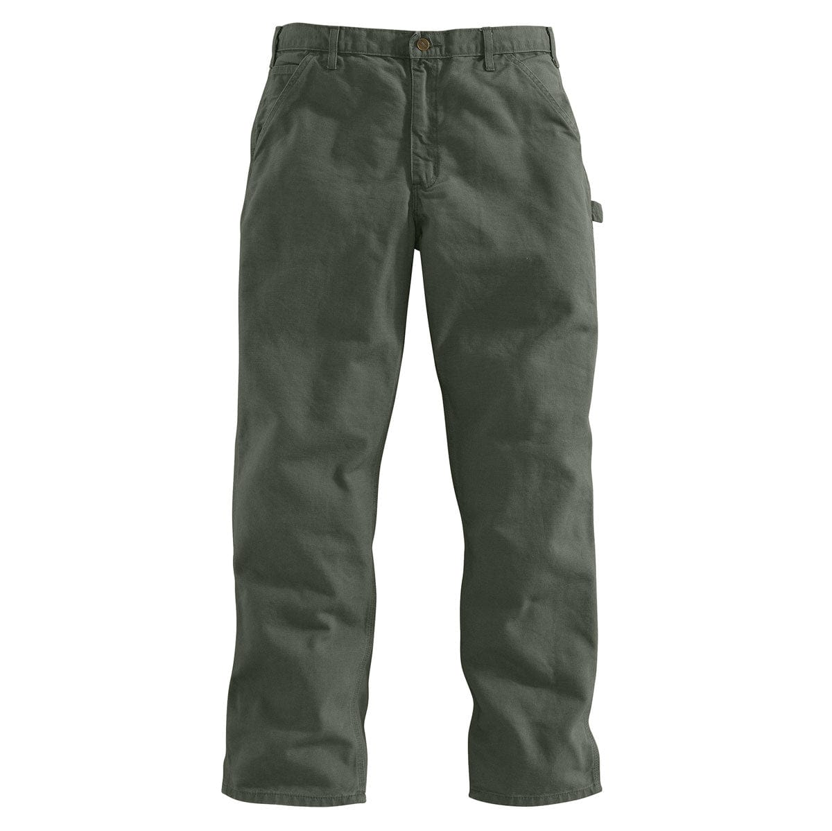 Moss Carhartt Loose Fit Washed Duck Utility Work Pant, Waist Sizes 40"-54"