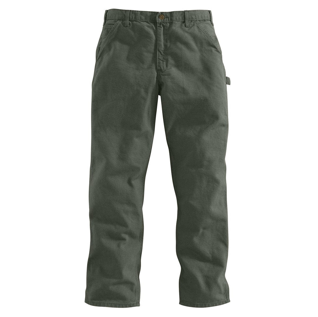 Moss Carhartt Loose Fit Washed Duck Utility Work Pant, Waist Sizes 34"-38"