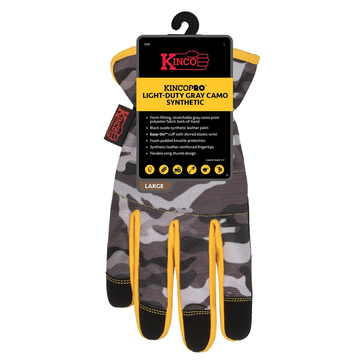 Kinco KincoPro Light-Duty Gray Camo Synthetic