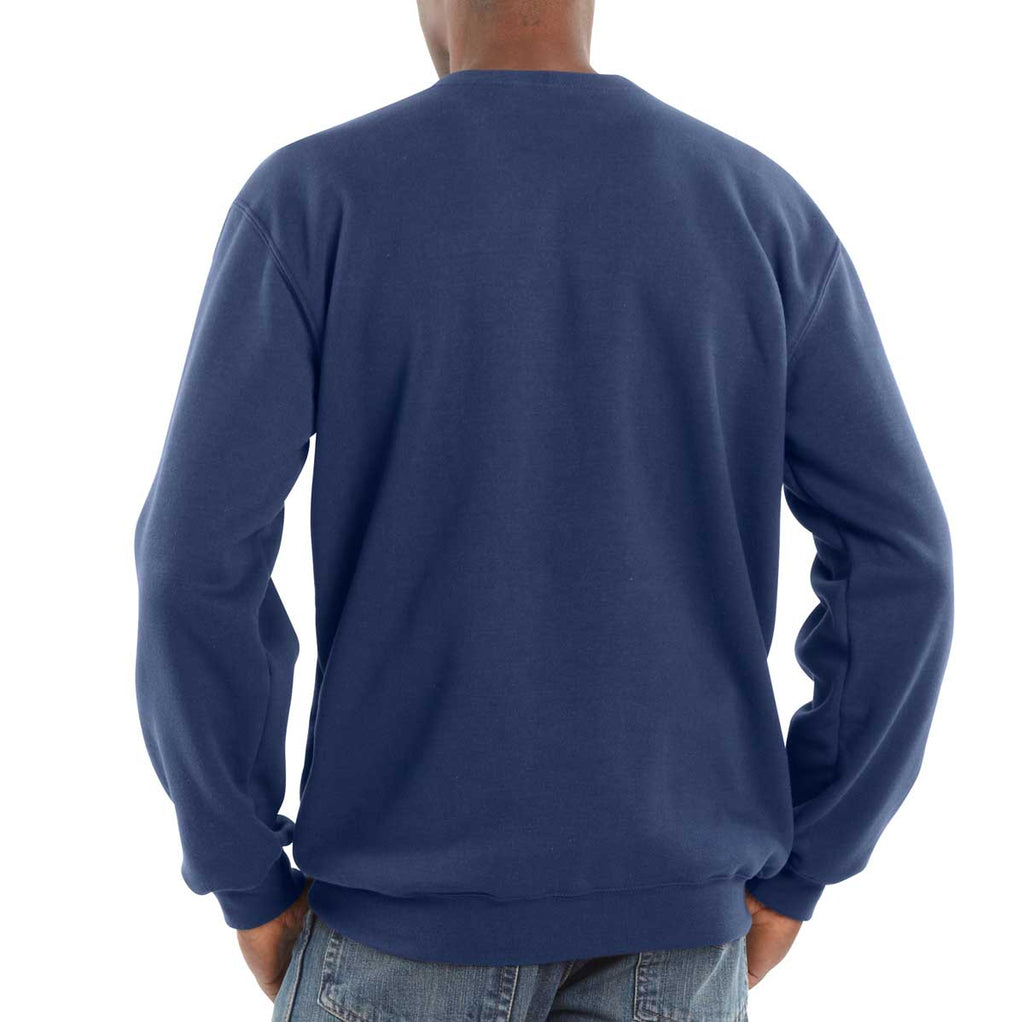 Back of Carhartt K124 Sweatshirt Crewneck Pullover on model