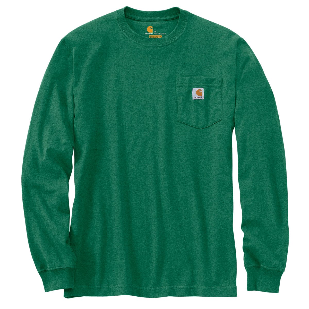 North Woods Heather Carhartt K126 Loose Fit Heavyweight Long-Sleeve Pocket T-Shirt