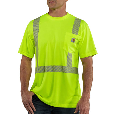 Brite Lime Carhartt 100495 ANSI Class 2 Hi-Vis Force Short-Sleeve T-Shirt