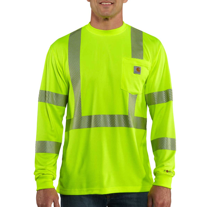 Carhartt Men's Force High-Visibility Long-Sleeve Class 3 T-Shirt