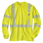 Lime Carhartt 100496 ANSI Class 3 Hi-Vis Force Long Sleeve T-Shirt