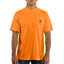 Orange Carhartt Force 100493 Color Enhanced Visibility Short-Sleeve Hi-Vis T-Shirt on model