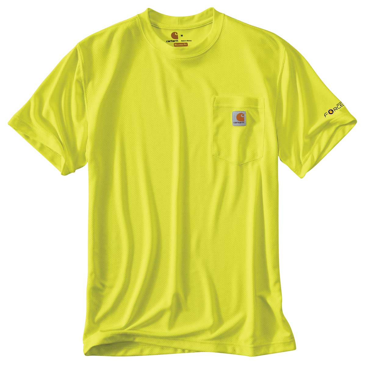 Lime Carhartt Force 100493 Color Enhanced Visibility Short-Sleeve Hi-Vis T-Shirt