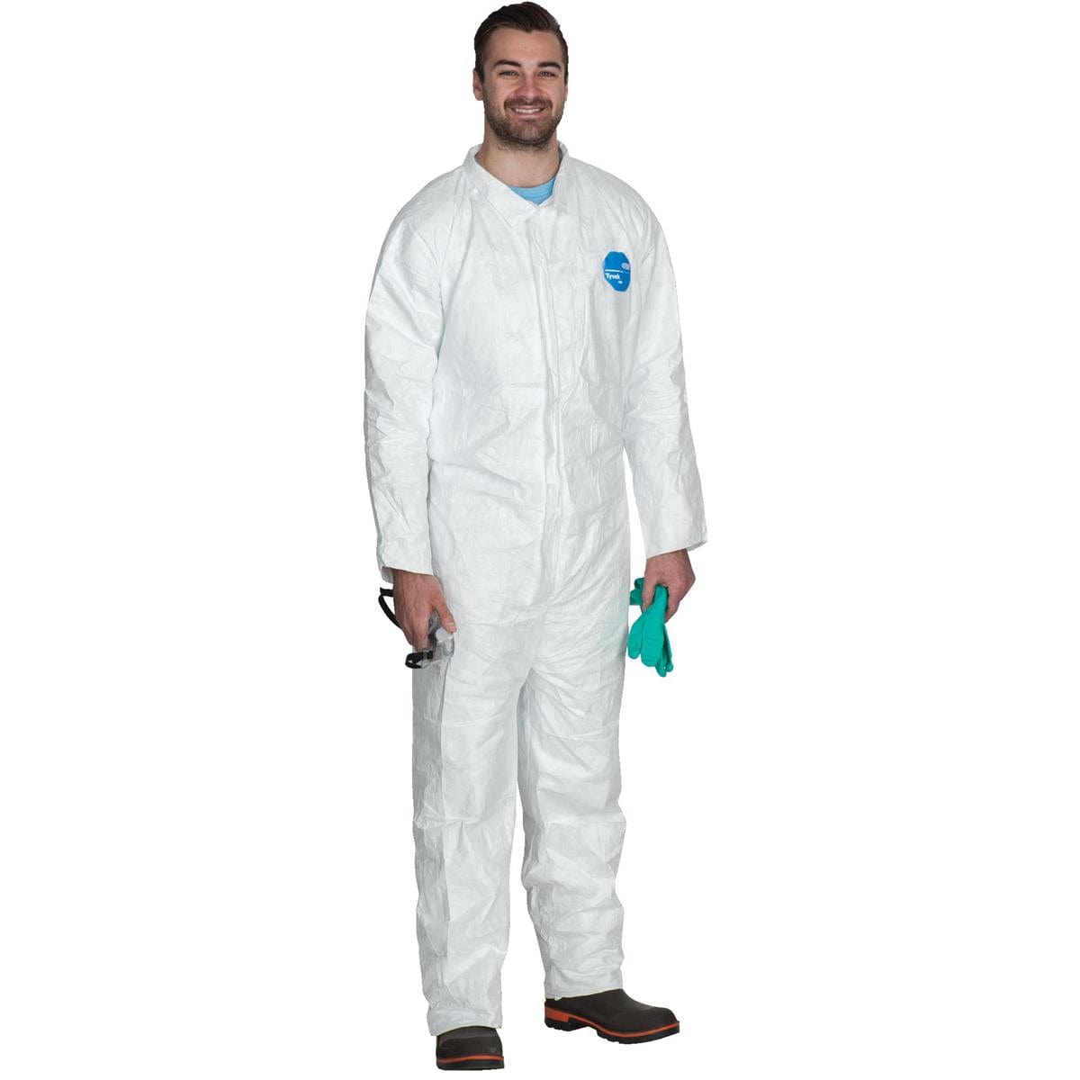 DUPONT Unhooded Tyvek® Coveralls with Open Ankles and Wrists