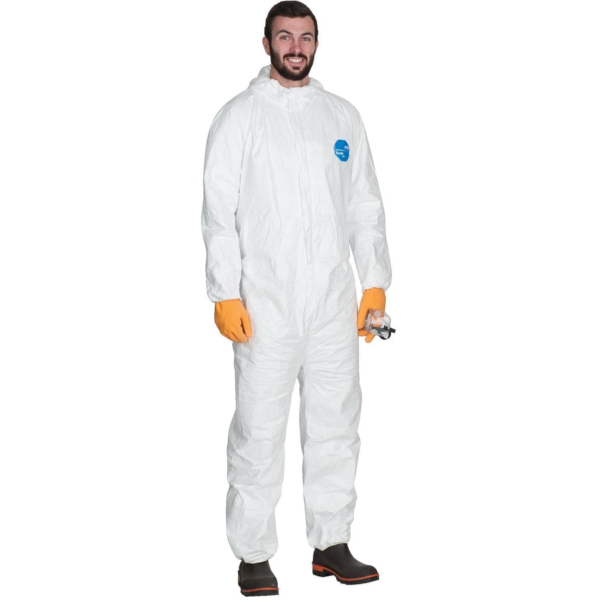 DUPONT Hooded Tyvek® Coveralls with Elastic Wrists and Ankles
