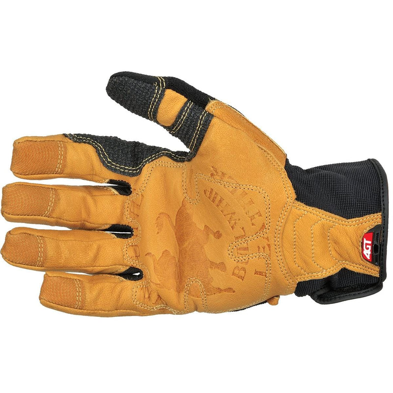 Ironclad Ranchworx Large Leather Gloves, Black/Tan