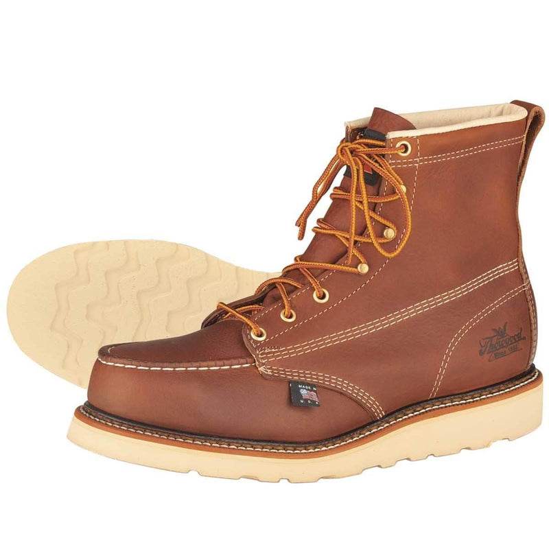 Thorogood American Heritage 6"H Wedge Sole Moc Toe Boots,  Steel Toe