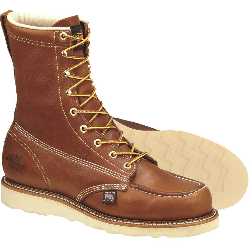 Thorogood American Heritage 8"H Wedge Sole Moc Toe Boots, Plain Toe