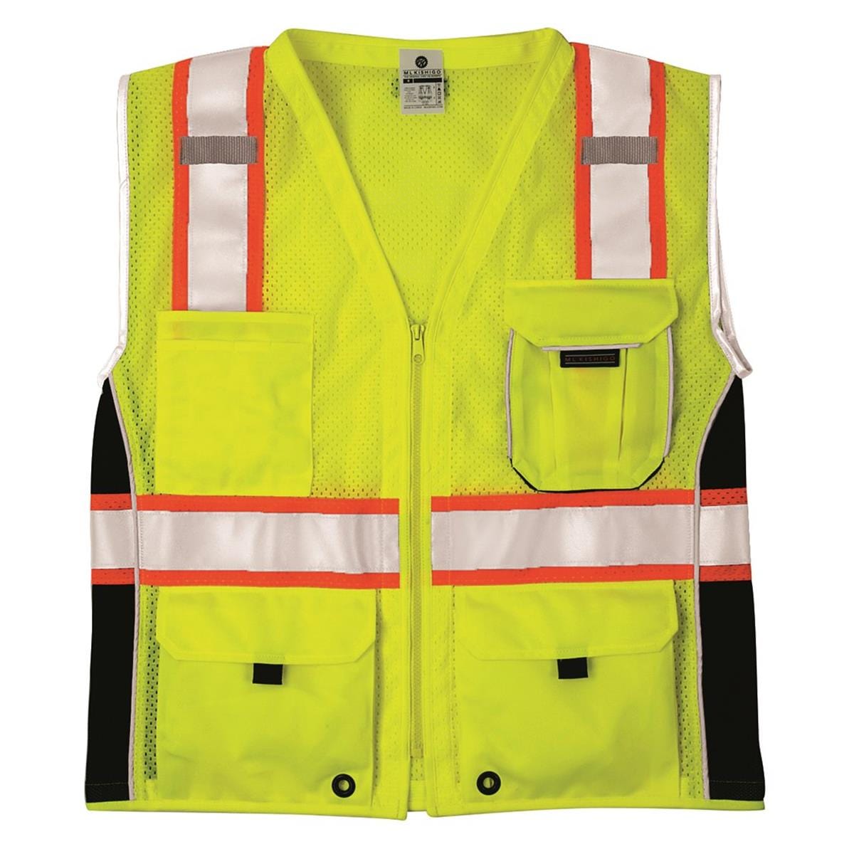 Lime Kishigo Ultra-Cool Polyester ANSI Class 2 Black Series Hi-Vis Safety Vest