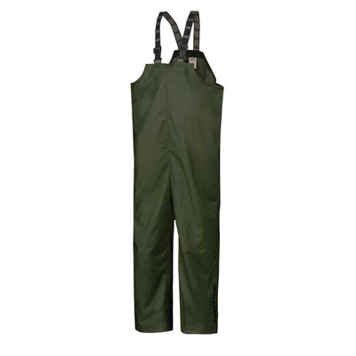 Army Green Helly Hansen Mandal PVC Rain Bibs