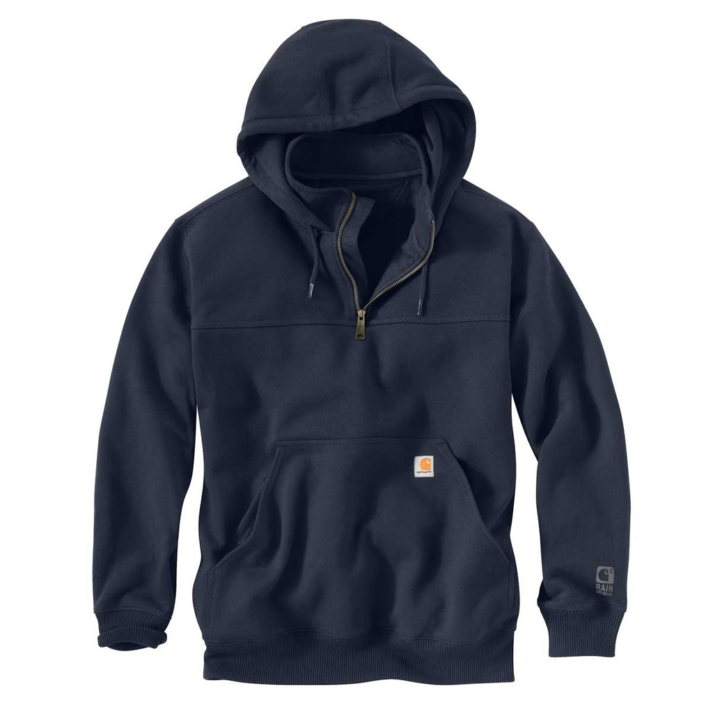 New Navy Carhartt Rain Defender Loose Fit Heavyweight Quarter Zip Sweatshirt