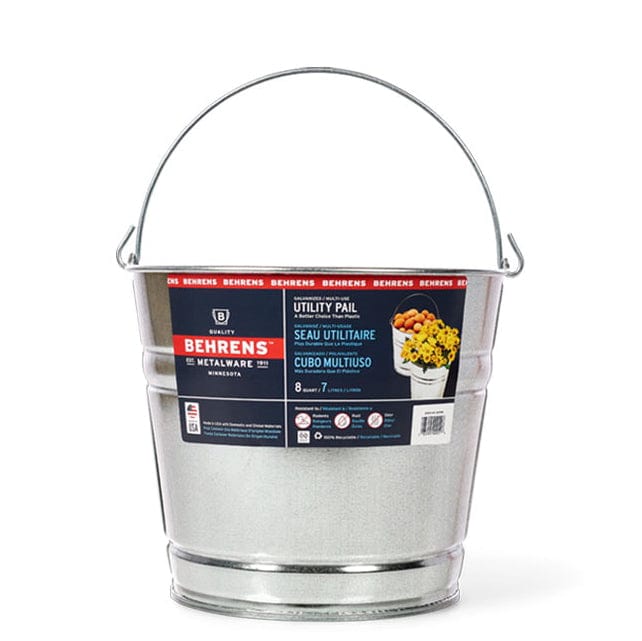 8 qt. Galvanized Steel Pails