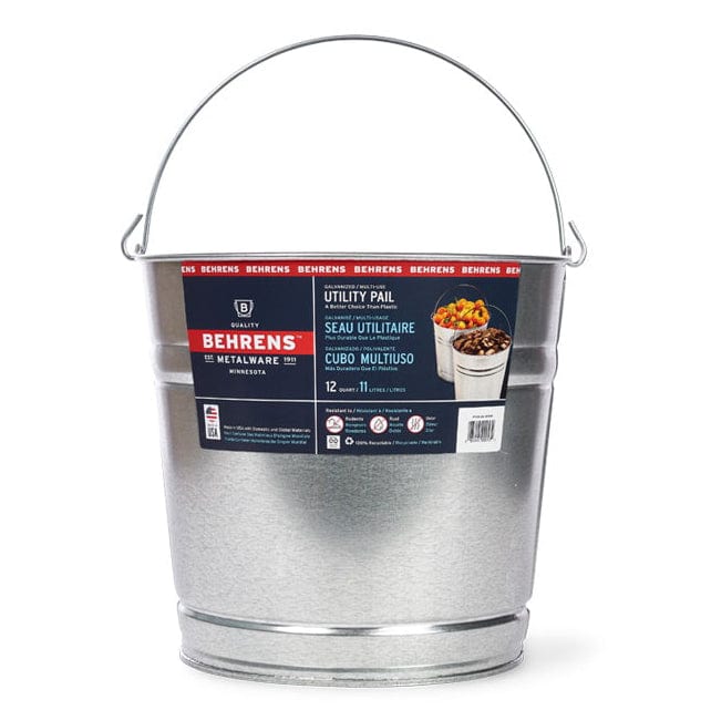 12 qt. Galvanized Steel Pails