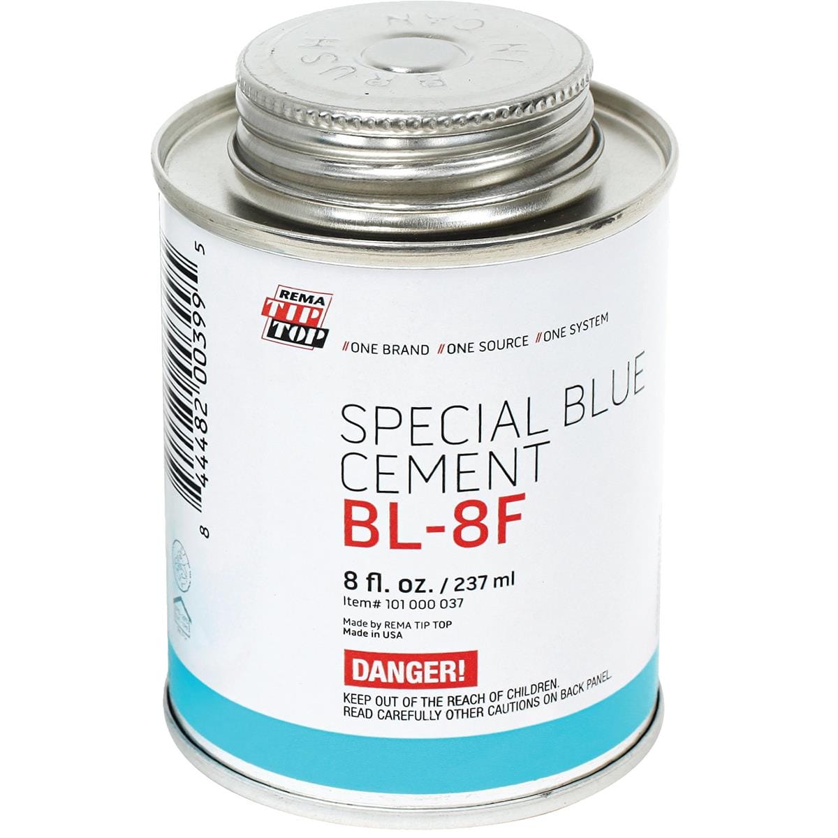 Rema Tip Top Special Blue Cement BL-8F Rubber Bonding Can - (8 fl. oz. /  237 ml)