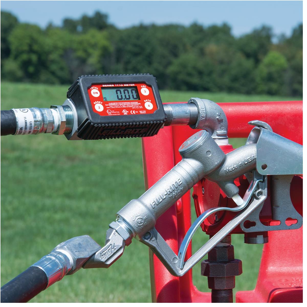 Fill-Rite Nickel-Plated Digital In-Line Turbine Meter