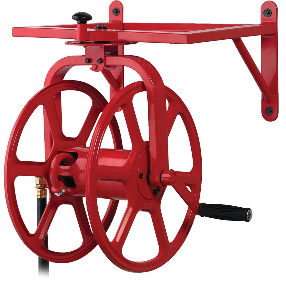 Liberty Garden Products Rotating Wall Mounted Hose Reel Single Arm