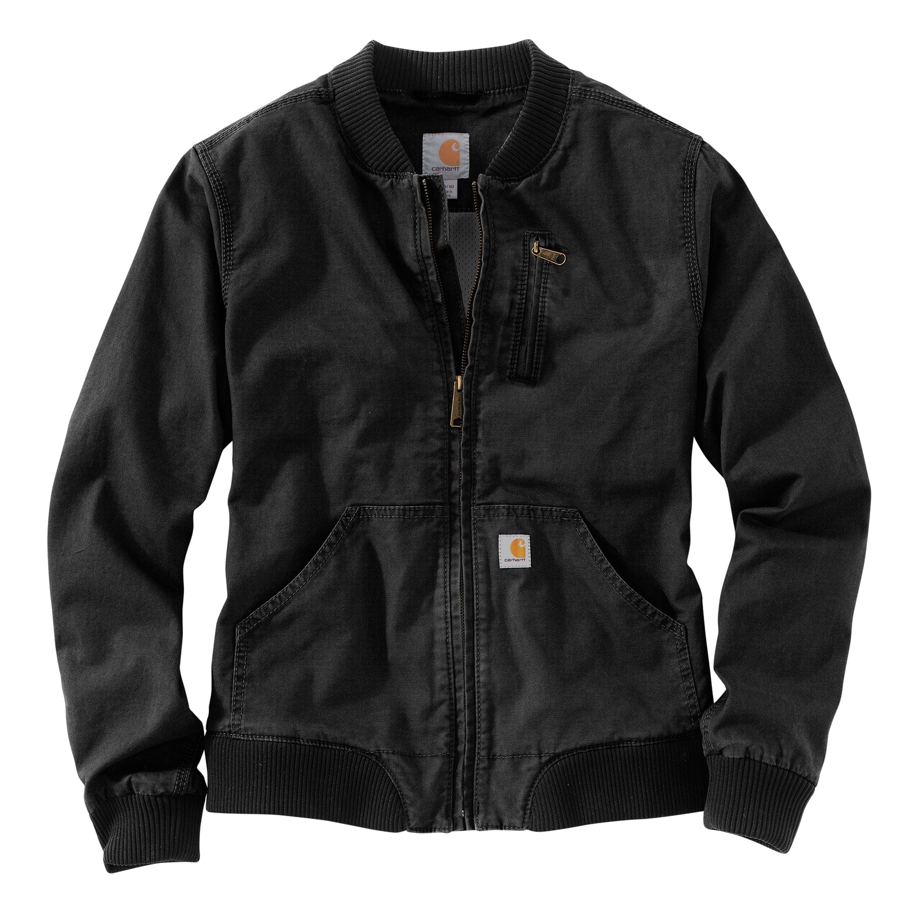 Black Carhartt 102524 Women's Rugged Flex Relaxed Fit Canvas Jacket