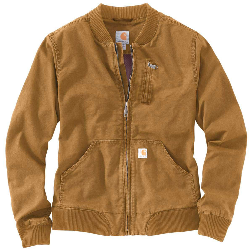 Brown Carhartt 102524 Women's Rugged Flex Relaxed Fit Canvas Jacket
