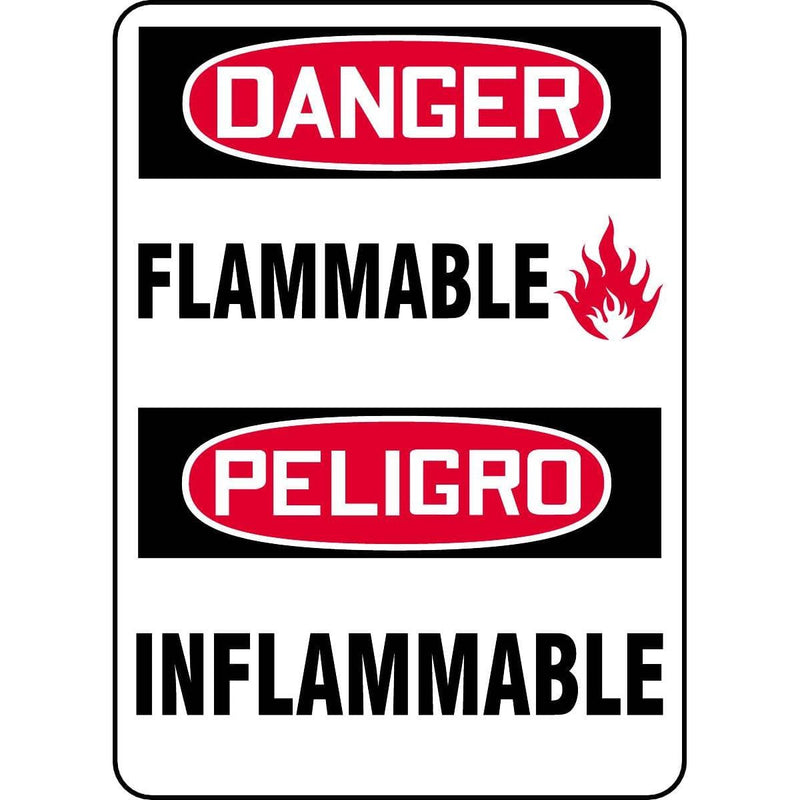 Bilingual Danger / Flammable Sign