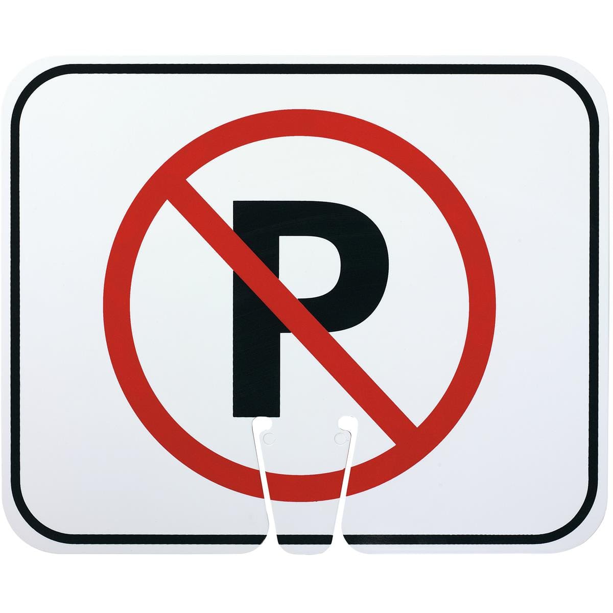 No Parking Traffic Cone Sign