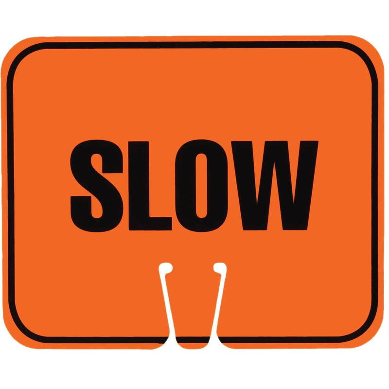 "Slow" Traffic Cone Sign