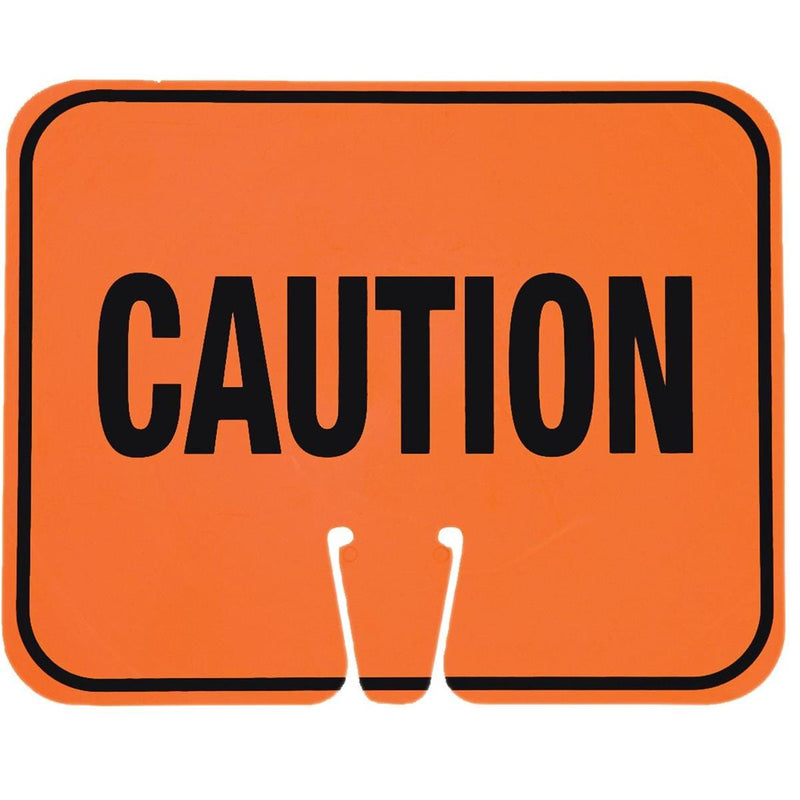 "Caution" Traffic Cone Sign