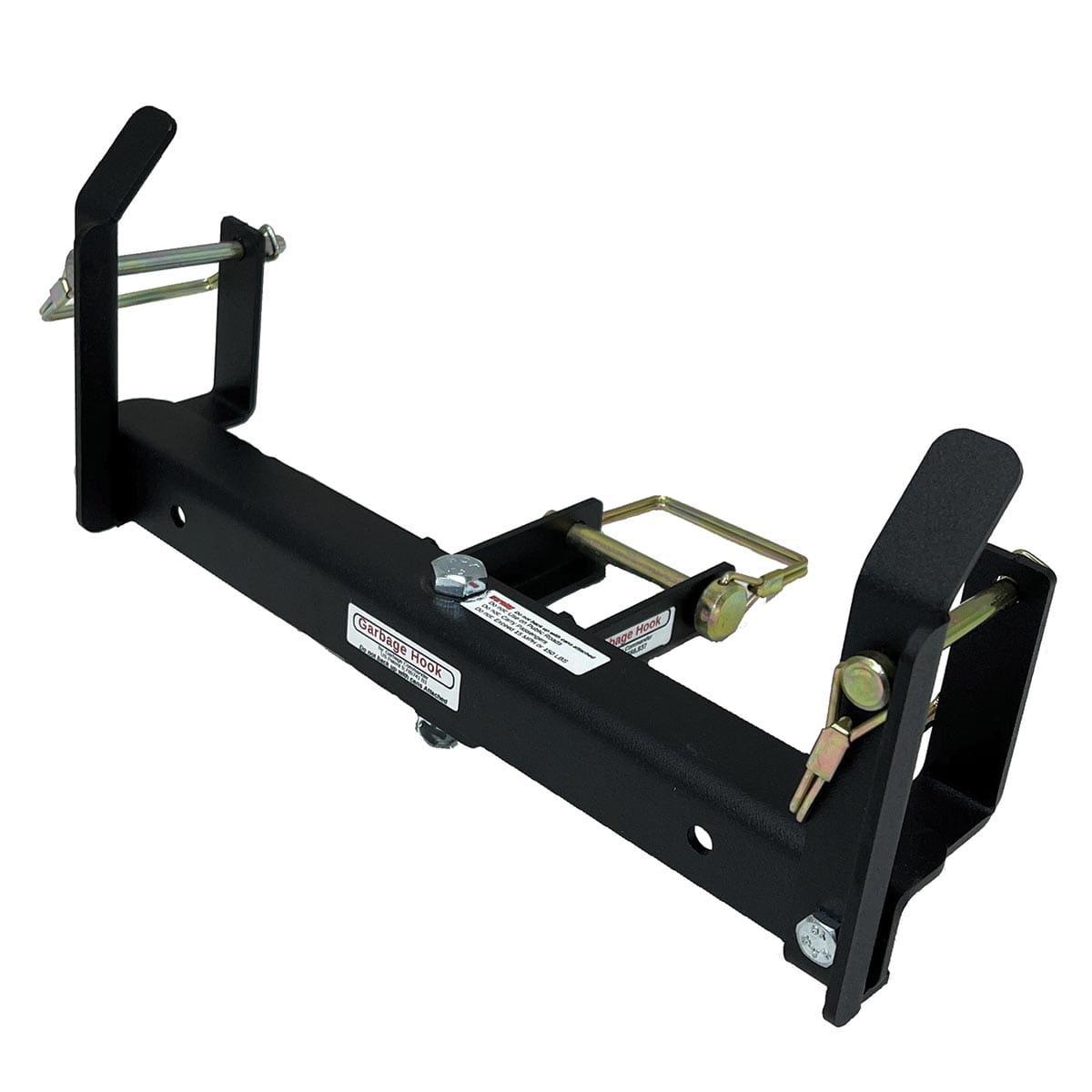 Single-Can Garbage Can Hauling Hooks, Ball Mounted