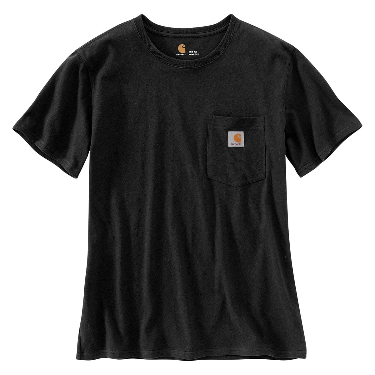 Black Carhartt Women's K87 Loose Fit Heavyweight Short-Sleeve Pocket T-Shirt