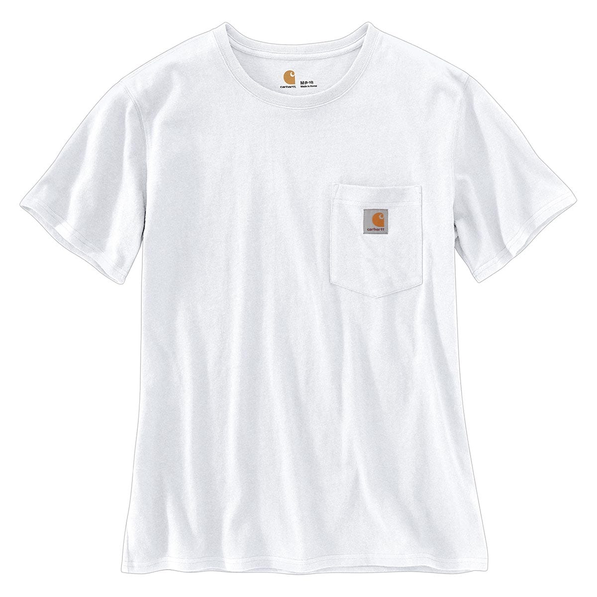 White Carhartt Women's K87 Loose Fit Heavyweight Short-Sleeve Pocket T-Shirt