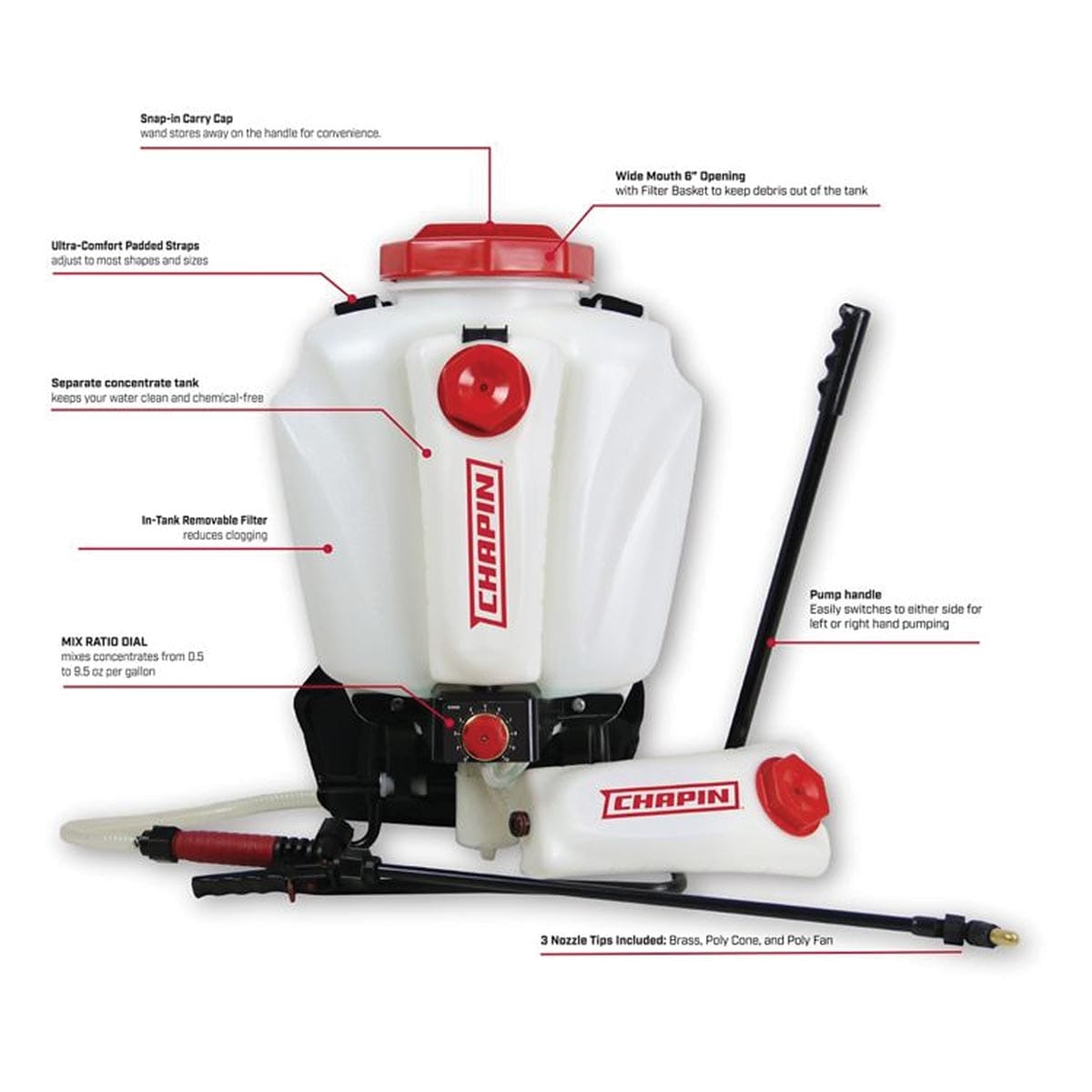 Chapin 63950 4 Gallon Mixes on Exit Backpack Sprayer