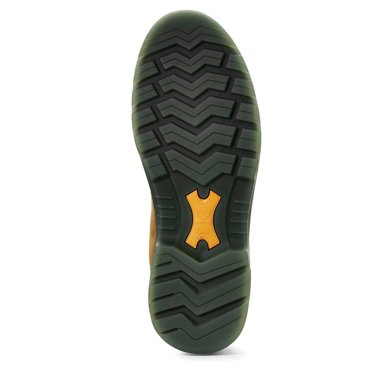 Bottom of the Ariat Turbo 6 in. Waterproof Safety Toe Boot