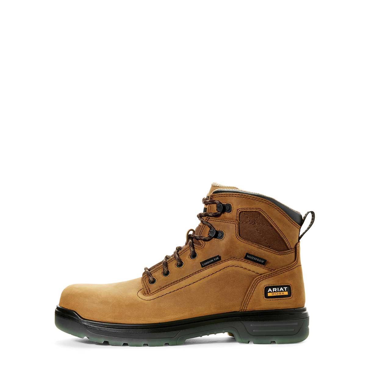 Side view of the Ariat Turbo 6 in. Waterproof Safety Toe Boot