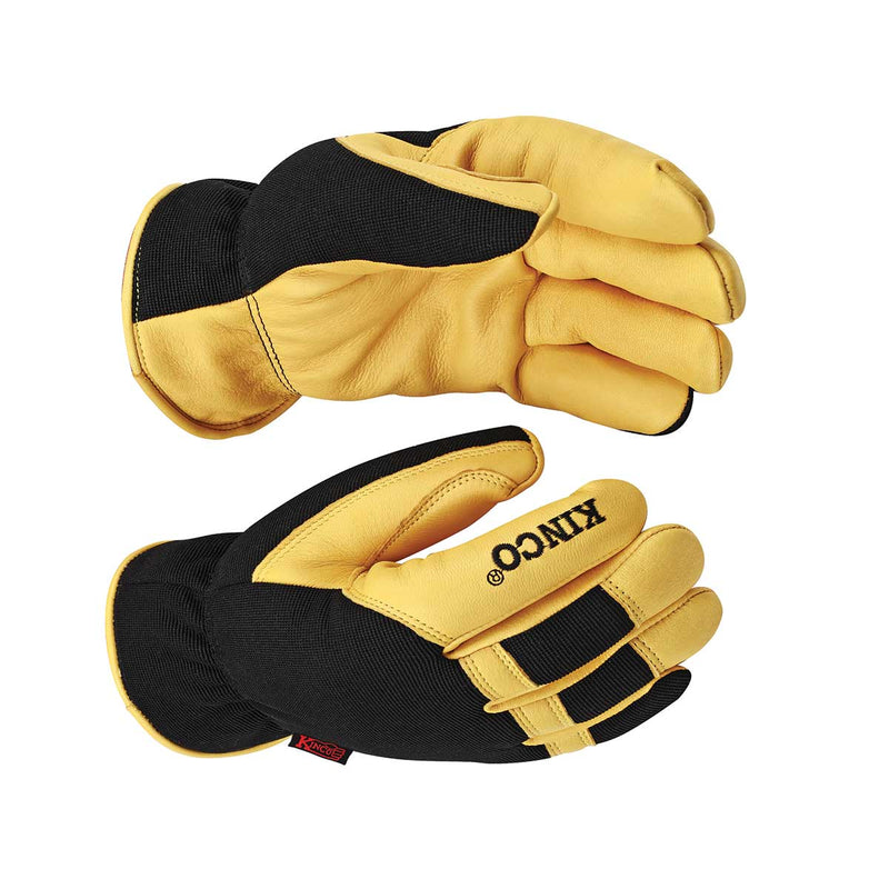 deerskin gardening gloves KincoPro Lined Premium Grain Deerskin & Synthetic Hybrid Gloves